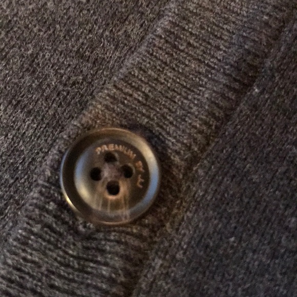 Jack&Jones premium charcoal cotton blend cardigan - Picture 5 of 5